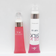 10ml Luxury Wholesale PE Clear Slanted Tip Tube Liquid Lipstick Container Customized squeeze cosmetics lipstick lip gloss tube