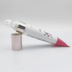 10ml Luxury Wholesale PE Clear Slanted Tip Tube Liquid Lipstick Container Customized squeeze cosmetics lipstick lip gloss tube