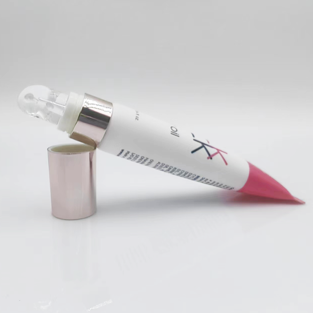 10ml Luxury Wholesale PE Clear Slanted Tip Tube Liquid Lipstick Container Customized squeeze cosmetics lipstick lip gloss tube