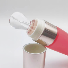 10ml Luxury Wholesale PE Clear Slanted Tip Tube Liquid Lipstick Container Customized squeeze cosmetics lipstick lip gloss tube