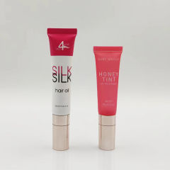 10ml Luxury Wholesale PE Clear Slanted Tip Tube Liquid Lipstick Container Customized squeeze cosmetics lipstick lip gloss tube