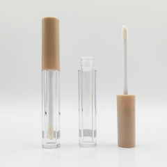 Hot sale Wholesale Custom 2.4ml round luxury lip gloss bottle with wand and Brush Empty Cosmetic Packaging clear lip gloss tubes