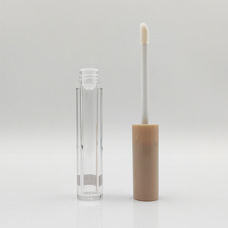 Hot sale Wholesale Custom 2.4ml round luxury lip gloss bottle with wand and Brush Empty Cosmetic Packaging clear lip gloss tubes
