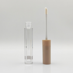 Hot sale Wholesale Custom 2.4ml round luxury lip gloss bottle with wand and Brush Empty Cosmetic Packaging clear lip gloss tubes