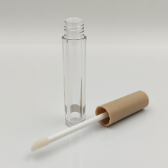 Hot sale Wholesale Custom 2.4ml round luxury lip gloss bottle with wand and Brush Empty Cosmetic Packaging clear lip gloss tubes