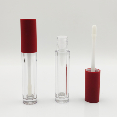 Popular Wholesale Custom 4.5ml round Empty lip gloss wand tube 5ml with Brush Empty Cosmetic Packaging lip gloss bottle no logo