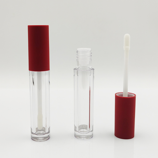 Popular Wholesale Custom 4.5ml round Empty lip gloss wand tube 5ml with Brush Empty Cosmetic Packaging lip gloss bottle no logo