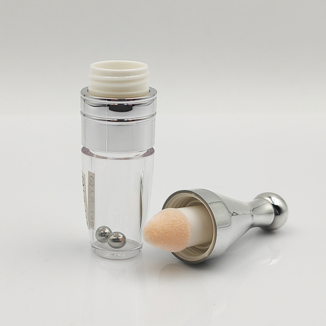 Stylish Wholesale Custom 6ml crystal wave empty lips gloss wand tube with stainless steel balls exotic empty lip gloss bottles