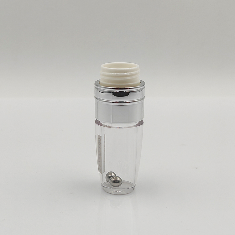 Stylish Wholesale Custom 6ml crystal wave empty lips gloss wand tube with stainless steel balls exotic empty lip gloss bottles