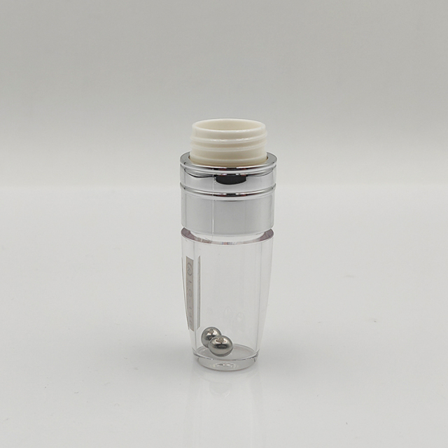 Stylish Wholesale Custom 6ml crystal wave empty lips gloss wand tube with stainless steel balls exotic empty lip gloss bottles