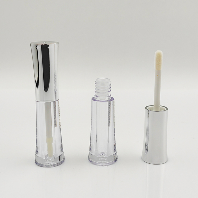 Silver cap lip gloss tube Custom 1.2ml round Empty Cosmetic Packaging exotic lip gloss bottles cute wholesale container