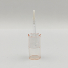 Pink lip gloss bottle Wholesale Custom 3ml round Empty Cosmetic Packaging transparent cute lip gloss tubes with brush