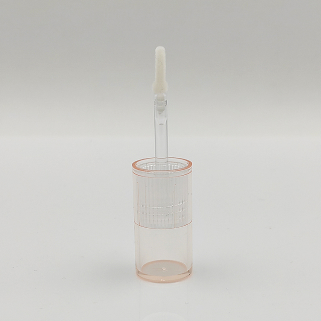 Pink lip gloss bottle Wholesale Custom 3ml round Empty Cosmetic Packaging transparent cute lip gloss tubes with brush