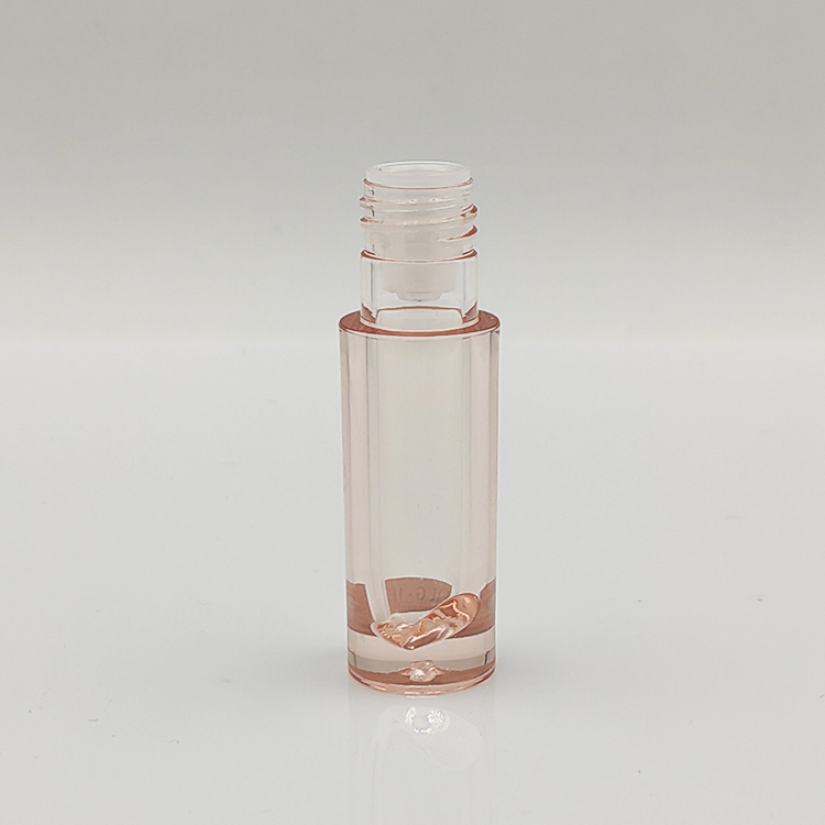 Pink lip gloss bottle Wholesale Custom 3ml round Empty Cosmetic Packaging transparent cute lip gloss tubes with brush