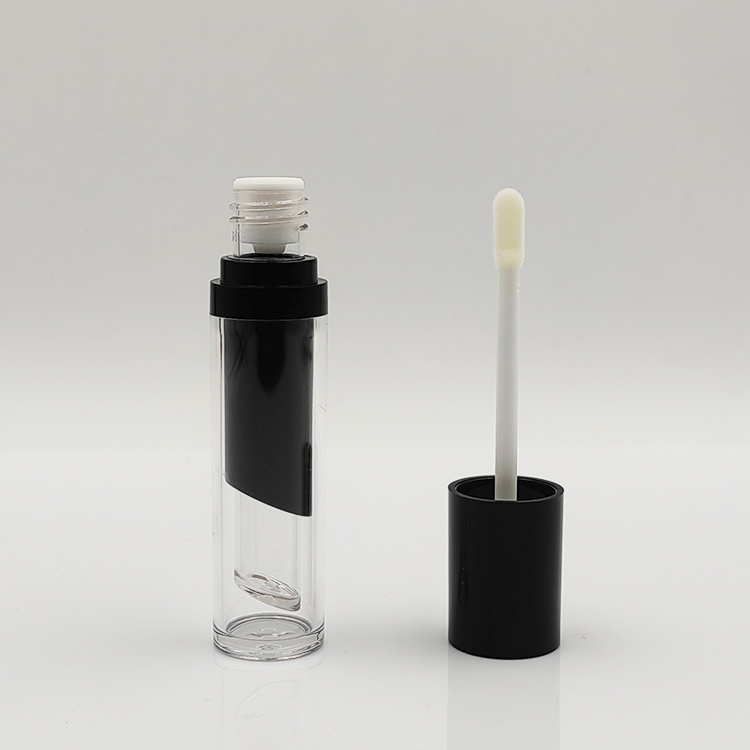 New Arrival Wholesale 4.5ml round lip gloss bottles customized empty cosmetic packaging black lip gloss tube for liquid lipstick