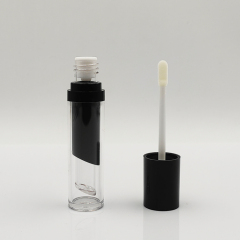 New Arrival Wholesale 4.5ml round lip gloss bottles customized empty cosmetic packaging black lip gloss tube for liquid lipstick
