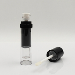 New Arrival Wholesale 4.5ml round lip gloss bottles customized empty cosmetic packaging black lip gloss tube for liquid lipstick