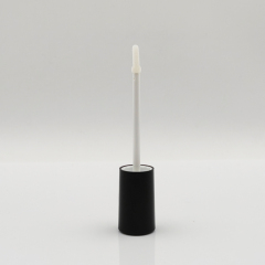 Explosive Models 6ml round black lip gloss bottles for empty cosmetic plastic packaging lip gloss tubes and box custom label