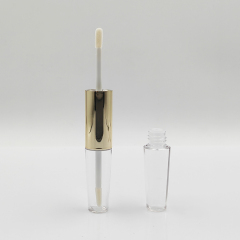 Hot Style Custom 11ml double side round empty crystal lip gloss bottle for plastic cosmetic packaging luxury lip gloss tubes