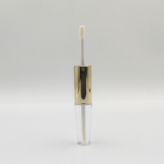 Hot Style Custom 11ml double side round empty crystal lip gloss bottle for plastic cosmetic packaging luxury lip gloss tubes
