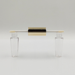 Hot Style Custom 11ml double side round empty crystal lip gloss bottle for plastic cosmetic packaging luxury lip gloss tubes