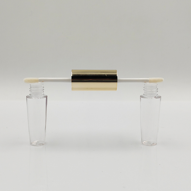 Hot Style Custom 11ml double side round empty crystal lip gloss bottle for plastic cosmetic packaging luxury lip gloss tubes