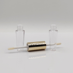 Hot Style Custom 11ml double side round empty crystal lip gloss bottle for plastic cosmetic packaging luxury lip gloss tubes