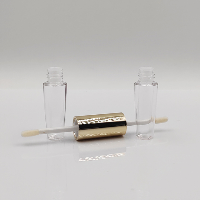 Hot Style Custom 11ml double side round empty crystal lip gloss bottle for plastic cosmetic packaging luxury lip gloss tubes