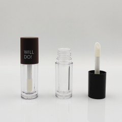 Best seller Custom 5.2ml round transparent empty lip gloss bottles plastic lip lipstick lip gloss tubes with custom packaging