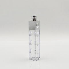 Stylish 9.5ml black cap square lip gloss bottles for empty cosmetic packaging tube wholesale lip gloss empty lipstick tubes