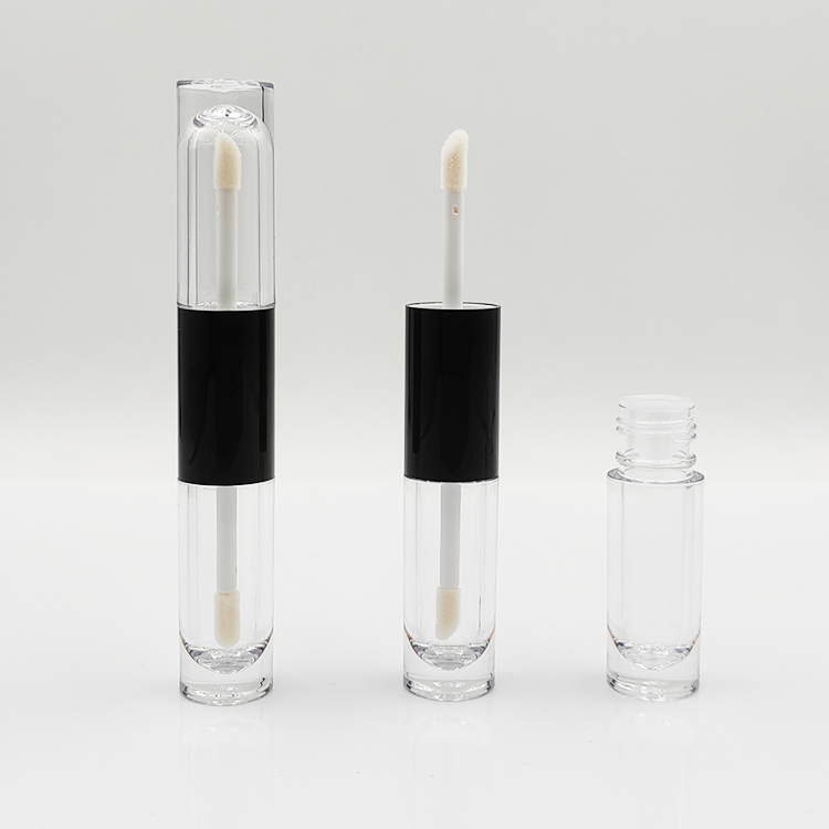 New Arrival Wholesale 8ml double side lip gloss bottles customized empty cosmetic packaging lip gloss tubes and box custom label
