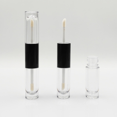 New Arrival Wholesale 8ml double side lip gloss bottles customized empty cosmetic packaging lip gloss tubes and box custom label