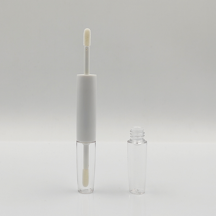 Customized Newly 7.4ml double side round lip gloss bottle packaging for plastic cosmetic reasonable price lip gloss stick tubes
