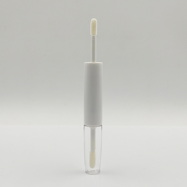 Customized Newly 7.4ml double side round lip gloss bottle packaging for plastic cosmetic reasonable price lip gloss stick tubes