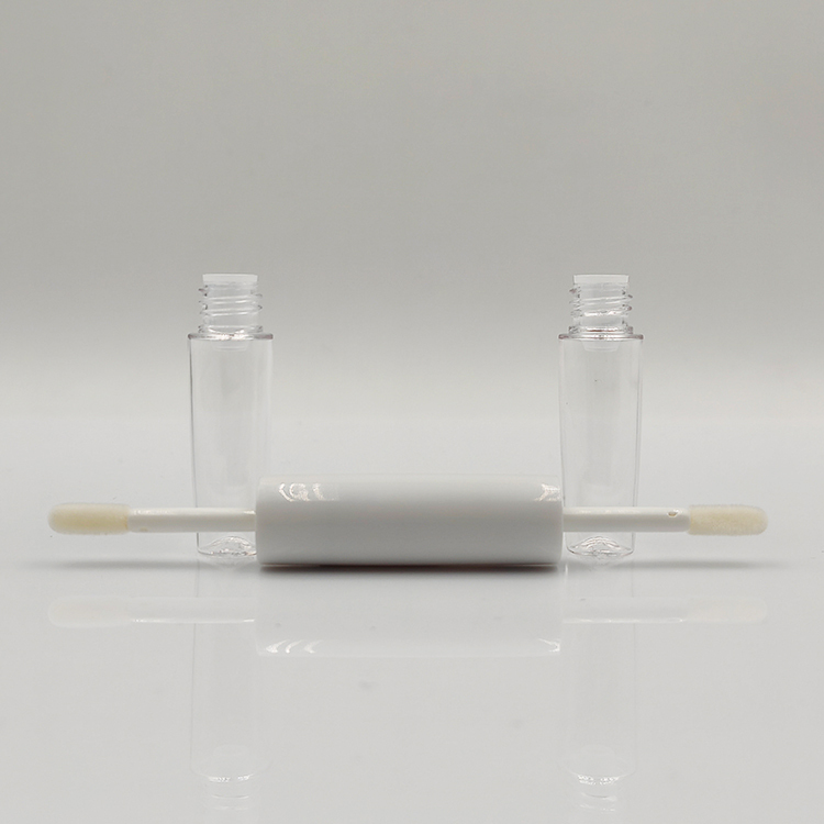 Customized Newly 7.4ml double side round lip gloss bottle packaging for plastic cosmetic reasonable price lip gloss stick tubes