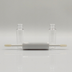 Customized Newly 7.4ml double side round lip gloss bottle packaging for plastic cosmetic reasonable price lip gloss stick tubes