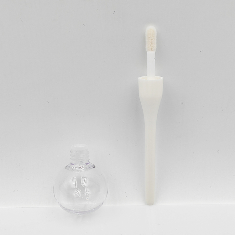 New In 2025 Wholesale Custom 10ml Lollipop shape cute lip gloss bottle lamp bulb shape white transparent clear lip gloss bottle