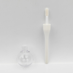 New In 2025 Wholesale Custom 10ml Lollipop shape cute lip gloss bottle lamp bulb shape white transparent clear lip gloss bottle