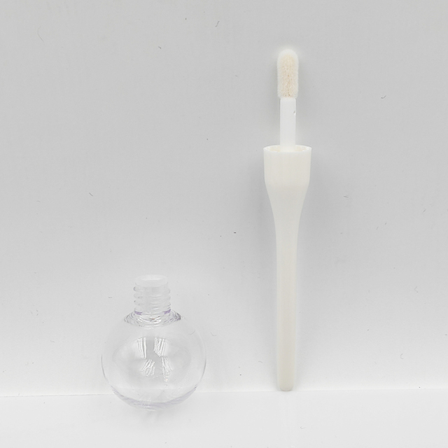 New In 2025 Wholesale Custom 10ml Lollipop shape cute lip gloss bottle lamp bulb shape white transparent clear lip gloss bottle