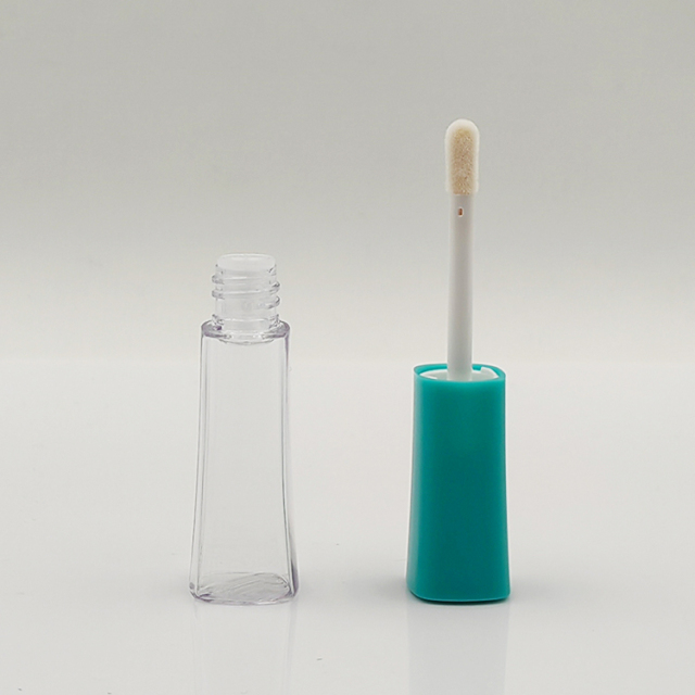 Stylish Wholesale Custom conical shape round 6ml lip gloss bottle plastic cosmetic packaging empty lip gloss tubes with wand