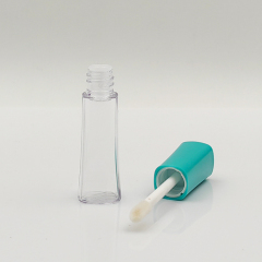 Stylish Wholesale Custom conical shape round 6ml lip gloss bottle plastic cosmetic packaging empty lip gloss tubes with wand