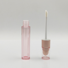 Stylish Wholesale Custom conical shape round 3.5ml lip gloss bottle plastic cosmetic packaging empty lip gloss tubes with wand