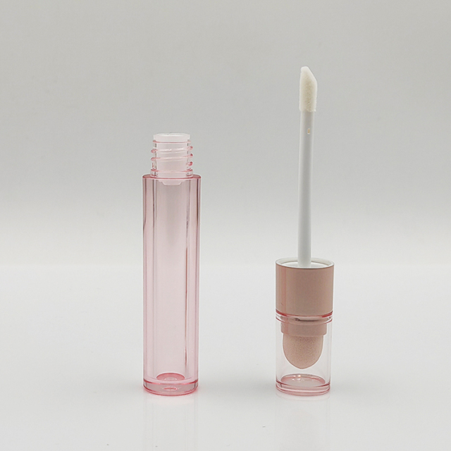Stylish Wholesale Custom conical shape round 3.5ml lip gloss bottle plastic cosmetic packaging empty lip gloss tubes with wand