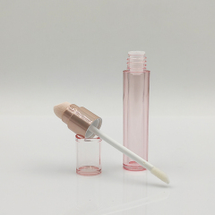 Stylish Wholesale Custom conical shape round 3.5ml lip gloss bottle plastic cosmetic packaging empty lip gloss tubes with wand