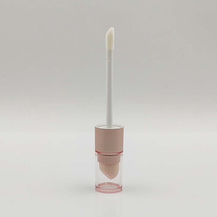 Stylish Wholesale Custom conical shape round 3.5ml lip gloss bottle plastic cosmetic packaging empty lip gloss tubes with wand