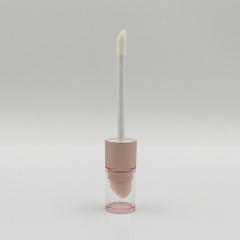 Stylish Wholesale Custom conical shape round 3.5ml lip gloss bottle plastic cosmetic packaging empty lip gloss tubes with wand