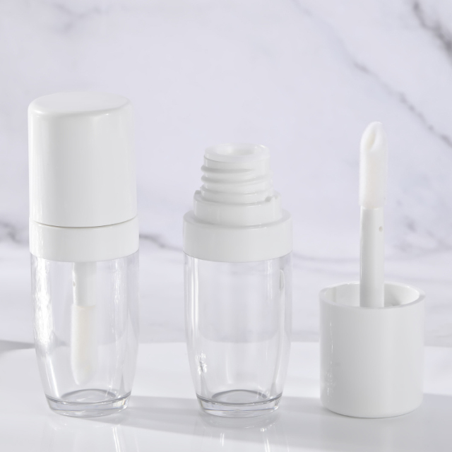 Luxury Custom8. 9ml Round Thickened Wall chunky lip gloss wand tube big Brush Empty Cosmetic Packaging big wand lip gloss bottle