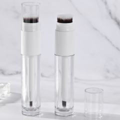 6.2ml lip gloss wand tubes Double-Side Round Thickened Wall Tube With big Brush Empty Cosmetic Packaging luxury lip gloss bottle