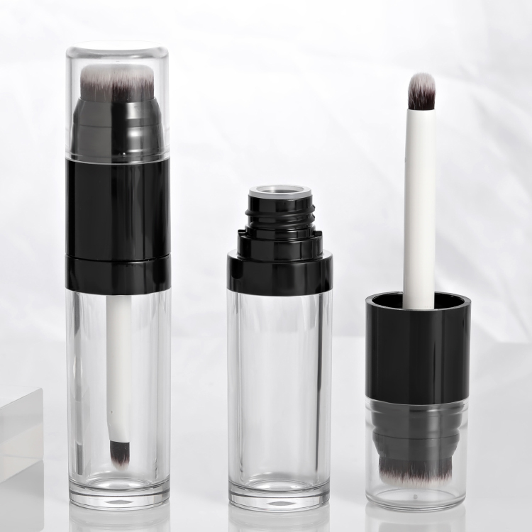 Double-Side 12.8ml Round Thickened big applicator lip gloss wand tubes With Big Fine Brush empty lip gloss bottles thick wand