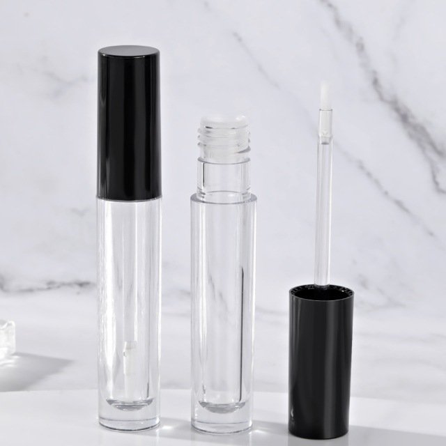 Popular 4.5ml Thickened Wall Round tube with super-fine brush applicator Empty Cosmetic Packaging eyeliner bottle with Logo